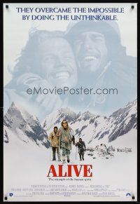5k029 ALIVE int'l 1sh '93 Ethan Hawke, Vincent Spano, based on a true airplane crash story!