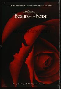 5k072 BEAUTY & THE BEAST IMAX advance DS 1sh R02 Walt Disney cartoon classic, great romantic art!
