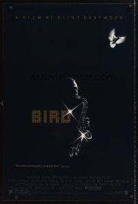 5k082 BIRD 1sh '88 directed by Clint Eastwood, biography of jazz legend Charlie Parker!
