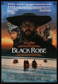 5k087 BLACK ROBE video 1sh '91 Australian Bruce Beresford, Algonquin Native American Indians!
