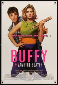 5k106 BUFFY THE VAMPIRE SLAYER 1sh '92 great image of Kristy Swanson & Luke Perry!