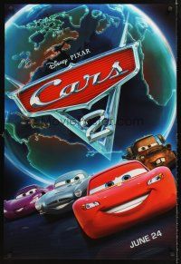 5k116 CARS 2 teaser DS 1sh '11 Walt Disney animated automobile racing sequel!