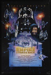 5k203 EMPIRE STRIKES BACK style C advance 1sh R97 George Lucas sci-fi classic, cool art by Struzan!