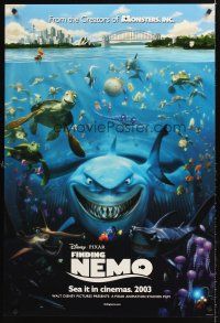 5k229 FINDING NEMO advance DS 1sh '03 great image of Disney & Pixar animated fish!