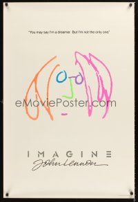 5k337 IMAGINE hand numbered 344/1500 teaser 1sh '88 classic art by former Beatle John Lennon!