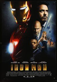5k384 IRON MAN advance 1sh '08 Robert Downey Jr. is Iron Man, Gwyneth Paltrow!