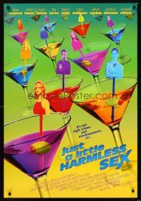 5k434 JUST A LITTLE HARMLESS SEX 1sh '99 Alison Eastwood, cool martini design!