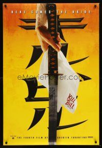 5k439 KILL BILL: VOL. 1 foil teaser DS 1sh '03 Quentin Tarantino, Uma Thurman's katana!
