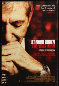 5k457 LEONARD COHEN: I'M YOUR MAN DS 1sh '05 Lian Lunson musical documentary, U2!