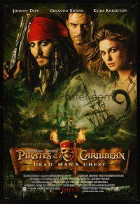 5k575 PIRATES OF THE CARIBBEAN: DEAD MAN'S CHEST advance DS 1sh '06 Johnny Depp as Jack Sparrow!