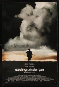 5k623 SAVING PRIVATE RYAN int'l DS 1sh '98 Steven Spielberg, World War II, the mission is a man!