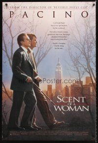 5k626 SCENT OF A WOMAN DS 1sh '92 great image of blind Al Pacino walking with Chris O'Donnell!