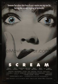 5k628 SCREAM int'l 1sh '96 directed by Wes Craven, David Arquette, Neve Campbell!