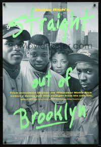 5k694 STRAIGHT OUT OF BROOKLYN 1sh '91 Matty Rich's tale of growing up black in New York City!