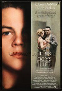 5k729 THIS BOY'S LIFE DS 1sh '93 Robert De Niro, Ellen Barkin, young Leonardo DiCaprio!