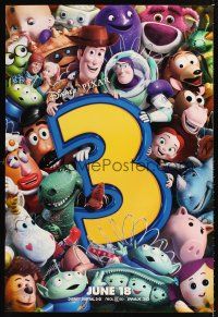 5k747 TOY STORY 3 advance DS 1sh '10 Disney & Pixar, great image of Woody, Buzz & cast!
