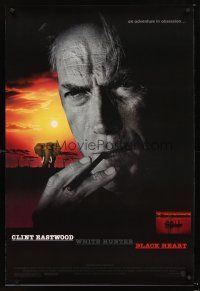5k783 WHITE HUNTER, BLACK HEART DS 1sh '90 super close up of Clint Eastwood as director John Huston!