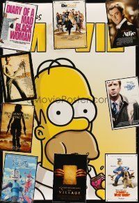 5m043 LOT OF 39 UNFOLDED DOUBLE-SIDED ONE-SHEETS '00s Simpsons Movie, Be Cool & much more!