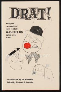 5m154 DRAT 2nd edition hardcover book '68 W.C. Fields view on life in his own words, Hirschfeld art!