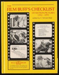 5m156 FILM BUFF'S CHECKLIST first edition hardcover book '79 of MotionPictures from 1912 to 1979!