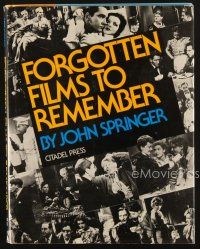 5m161 FORGOTTEN FILMS TO REMEMBER first edition hardcover book '80 brief history 50 years of movies!