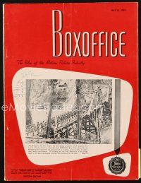 5m072 BOX OFFICE exhibitor magazine May 12, 1958 King Creole & Thunder Road 2-page ads!