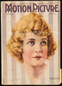 5m096 MOTION PICTURE magazine April 1918 artwork of pretty May Allison by Leo Sielke Jr.!