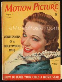 5m109 MOTION PICTURE magazine August 1934 art of pretty Evalyn Venable by Marland Stone!
