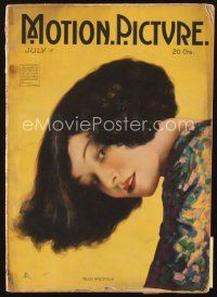 5m099 MOTION PICTURE magazine July 1918 artwork of beautiful Alla Nazimova by Leo Sielke Jr.!
