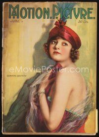5m098 MOTION PICTURE magazine June 1918 artwork of sexy Corinne Griffith by Leo Sielke Jr.!