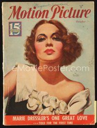 5m111 MOTION PICTURE magazine October 1934 wonderful art of sexy Mary Brian by Marland Stone!