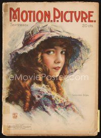 5m101 MOTION PICTURE magazine September 1918 wonderful art of Lillian Gish by Leo Sielke Jr.!