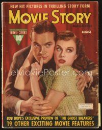 5m120 MOVIE STORY magazine August 1940 Paulette Goddard & Bob Hope in The Ghost Breakers!