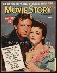 5m115 MOVIE STORY magazine March 1940 Spencer Tracy & Ruth Hussey in Northwest Passage!