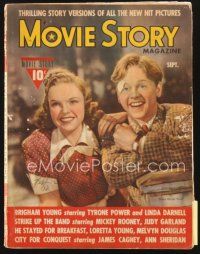 5m121 MOVIE STORY magazine September 1940 Judy Garland & Mickey Rooney in Strike Up the Band!