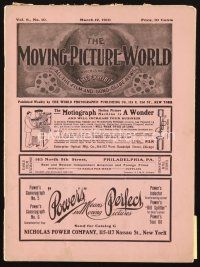 5m052 MOVING PICTURE WORLD exhibitor magazine March 12, 1910 Thanhouser opens, great Laemmle ad!