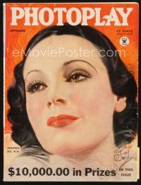 5m076 PHOTOPLAY magazine September 1934 art of beautiful Dolores Del Rio by Earl Christy!