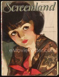 5m128 SCREENLAND magazine December 1927 art of Lya de Putti by Parkhurst, Louise Brooks article!