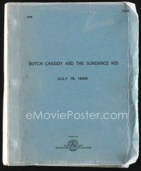 5m183 BUTCH CASSIDY & THE SUNDANCE KID final draft script July 15, 1968, written by William Goldman