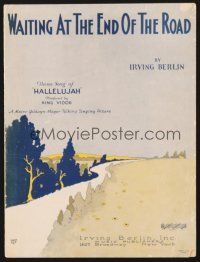 5m274 HALLELUJAH sheet music '29 King Vidor all-black musical, Waiting at the End of the Road!