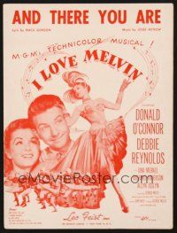5m282 I LOVE MELVIN sheet music '53 Donald O'Connor & Debbie Reynolds, And There You Are!