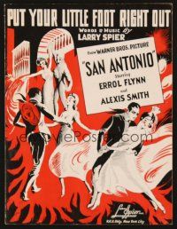 5m304 SAN ANTONIO sheet music '45 cool dancing artwork by Sonn, Put Your Little Foot Right Out!