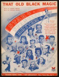 5m312 STAR SPANGLED RHYTHM sheet music '43 Paramount's best 1940s stars, That Old Black Magic!