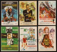 5m002 LOT OF 6 JAMES BOND SPANISH HERALDS '62 - '71 Dr. No, From Russia with Love, Goldfinger