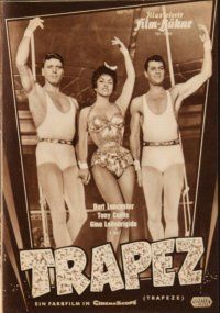 5m259 TRAPEZE German program '56 Burt Lancaster, Gina Lollobrigida & Tony Curtism, different!