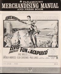 5m356 FUN IN ACAPULCO pressbook '63 Elvis Presley in fabulous Acapulco, sexy Ursula Andress!