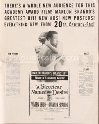 5m422 STREETCAR NAMED DESIRE pressbook R58 Marlon Brando, Vivien Leigh, Elia Kazan classic!