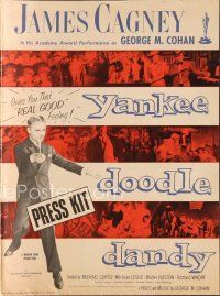5m443 YANKEE DOODLE DANDY pressbook R57 James Cagney classic patriotic biography of George M. Cohan!