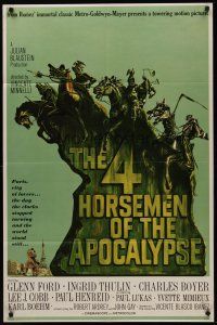 5p018 4 HORSEMEN OF THE APOCALYPSE style B 1sh '61 really cool different artwork by Joseph Smith!