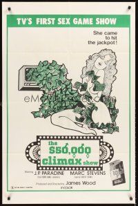 5p003 $50,000 CLIMAX SHOW 1sh '75 TV's 1st sex gameshow, she came to hit the jackpot!